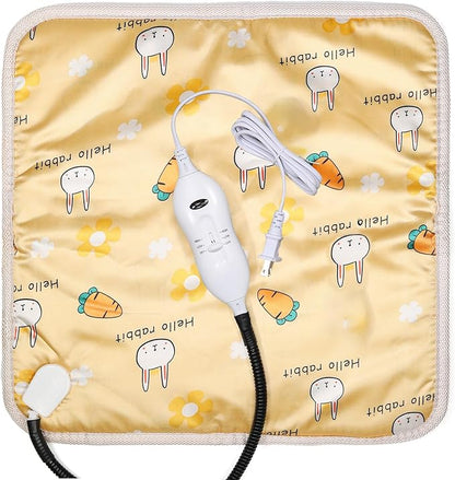 Pet Heating Pad, Adjustable Temperature Heated Dog Bed, Heated Cat Bed By HOT Dog,Waterproof Pet Heated Mat Indoor with Chew Resistant Cord, 25.6''X19.7'' Yellow Pet Heating Mat