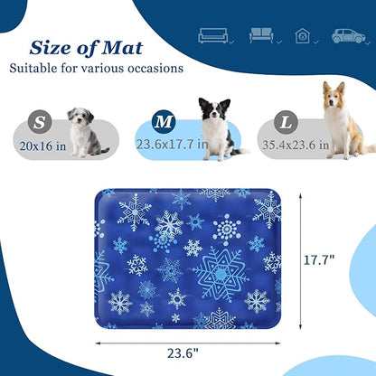 Cooling Mat for Dogs - 2025 Upgrade 23.6x17.7 Inch Pet Cool Mats for Dogs/Cats, Washable Non-Slip Cooling Pet Mat for Summer