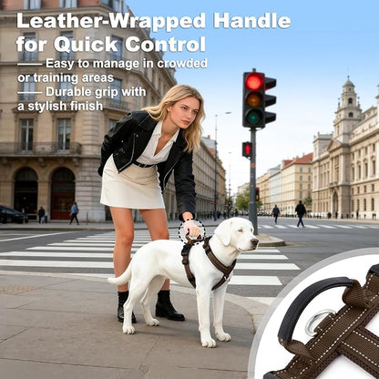 No Pull Dog Harness with Handle, Soft Mesh Padded Adjustable for Small Medium Large Dogs | Reflective Easy Walk Harness with Front Clip for Training, Running & Outdoor (Chocolate, S)