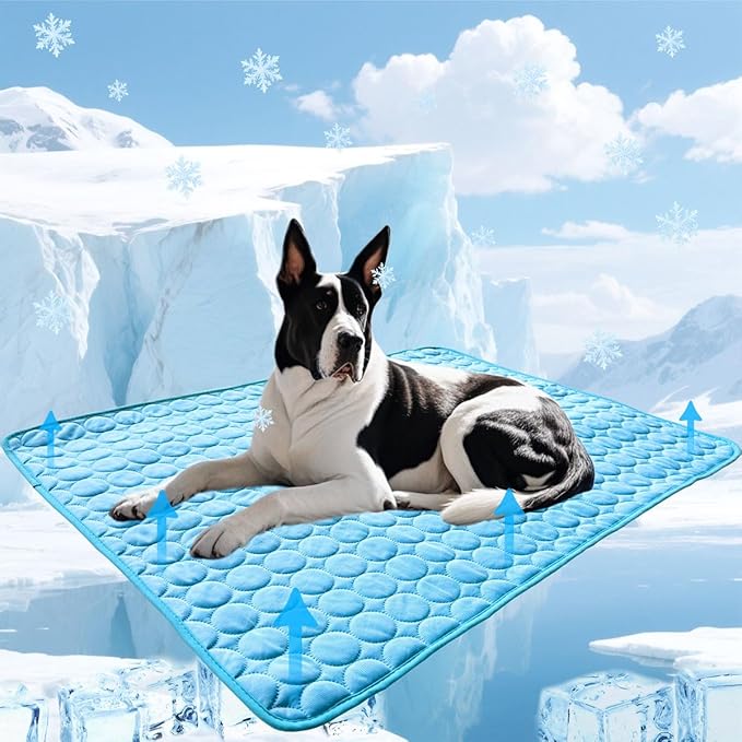 Dog Cooling mat, 59’’×40’’Washable Cooling Pad for Dogs, Large Dog mat Designed for Summer, Breathable and Easy to Carry pet mat for Dogs, Cats and Pets