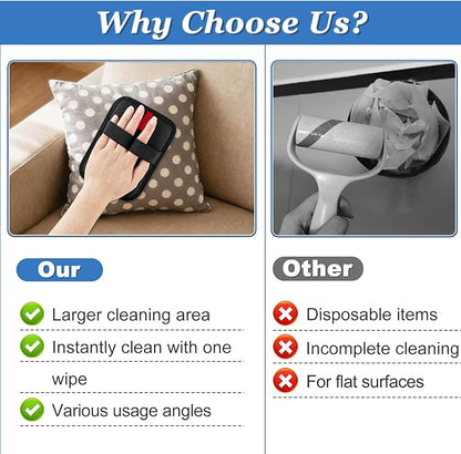 2 Pcs Newly Upgraded Electrostatic Pet Hair Removal Glove,Magic Brush Pet Hair Remover for Cats & Dogs,Reusable Pet Hair Remover Gloves for Couch Carpet Car Seat Laundry