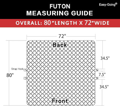Easy-Going Futon Sofa Slipcover Reversible Sofa Cover Armless Cover Furniture Protector Couch Cover Water Resistant Pets, Kids, Children, Dog, Cat Gray/Light Gray