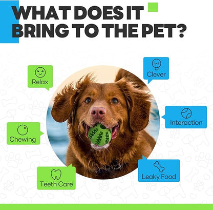 Volkee 2 Pack Puzzle Toy for Large Dogs, Interactive Dog Enrichment Toys, Toy to Keep Them Busy, Treat Dispensing Ball for Dog Teething and Training
