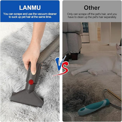 LANMU Pet Hair Remover, Dog Cat Fur Removal Tool Attachment for V7 V8 V10 V11 V12 V15 Detect Gen5 Outsize Vacuum, Lint Cleaner Carpet Scraper Brush for Couch, Pet Towers, Rugs, Car, Clothes