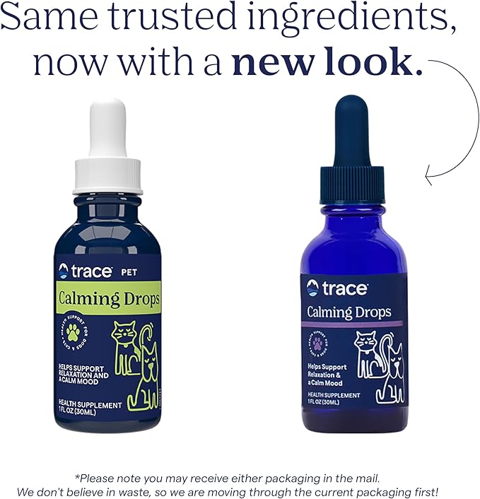 Trace Minerals Pet Calming Drops - Cat & Dog Supplement Drops for Relaxation Support - Pet Health Supplies with Magnesium from ConcenTrace - Puppy & Kitten Essentials - 1 fl oz