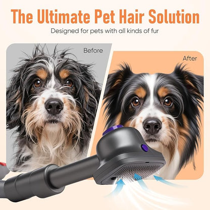 Pet Grooming Kit for Dyson V7 V8 V10 V11 V12 V15 Gen5 Accessories, Dog Brush Vacuum Attachment-Dog and Cat Hair Grooming Tools