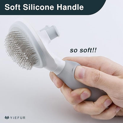Cat Hair Brush,Cat Brush for Shedding,Soft Silicone Self Cleaning Brushes for Short and Long Haired Cats for Grooming and Shedding