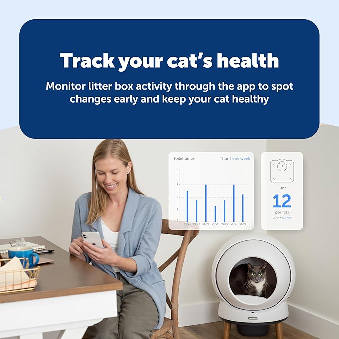 PetSafe ScoopFree SmartSpin Self-Cleaning Litter Box Bundle – Advanced Odor Control – App Controlled – Up to 2 Weeks of Hands-Free Cleaning – Includes Litter Mat, 50 Waste Bin Liners, 4 Deodorizers