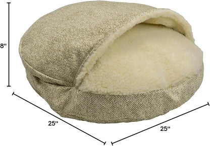 Snoozer Luxury Orthopedic Cozy Cave Pet Bed, Showdog Collection, Small - Palmer Dove