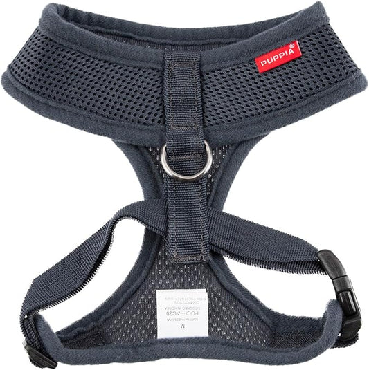 Authentic Puppia Soft Harness, Grey, XX-Large