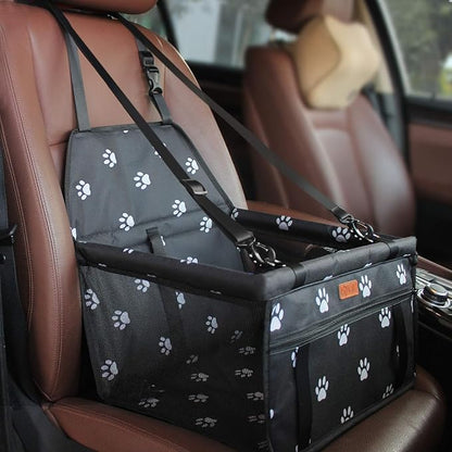BYGD Dog Car Seat - Breathable & Foldable Pet Basket with Cushion, Suitable for Small & Medium Pets