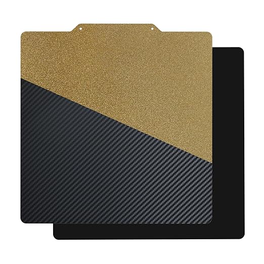 Textured PEI & Smooth PET (Carbon Fiber Pattern) Heat Bed Plate Flexible Print Bed Compatible with Artillery Genius
