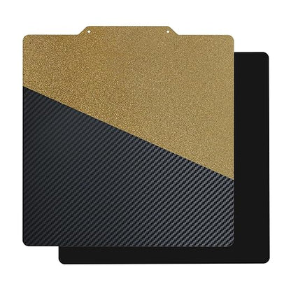 Textured PEI & Smooth PET (Carbon Fiber Pattern) Heat Bed Plate Flexible Print Bed Compatible with Artillery Genius