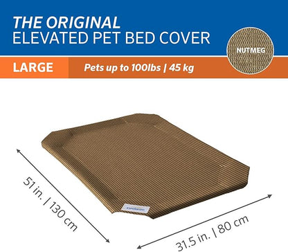 Coolaroo Original Pet Bed Replacement Cover - Nutmeg - Large (43.5" x 31.5") (Pack of 3)