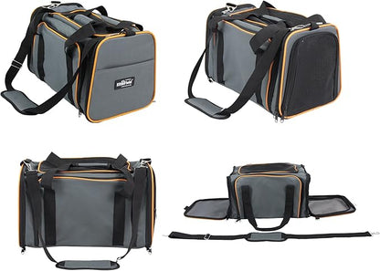 EliteField Expandable Soft Pet Carrier (3 Year Warranty, Airline Approved), Multiple Sizes and Colors Available (17" L x 11" W x 11" H, Gray)