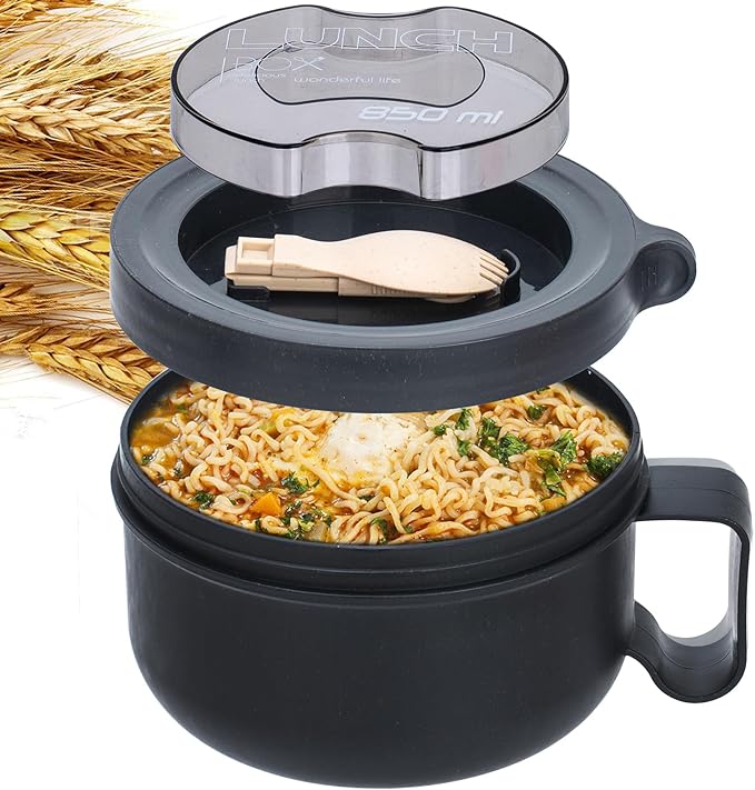 Ramen Bowl,Ramen Cooker,Microwave Ramen Bowl,Microwave Safe Soup Bowl,Portable Ramen Cooker, Instant Ramen Noodle Bowls For Home Office Dorm Apartment motor home etc