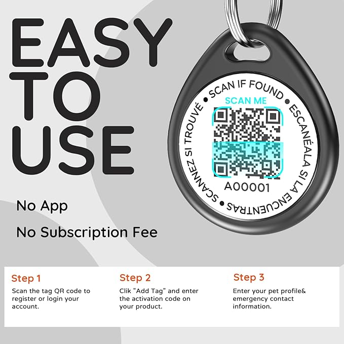 Great Seal of the United States Dog ID Tag, Patriotic QR Code Dog Tags for 4th of July Independence Day & USA 250th Anniversary, Personalized Anti-Lost Pet Name Tag for Small Medium Large Dogs Cats
