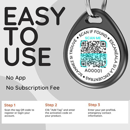 Great Seal of the United States Dog ID Tag, Patriotic QR Code Dog Tags for 4th of July Independence Day & USA 250th Anniversary, Personalized Anti-Lost Pet Name Tag for Small Medium Large Dogs Cats