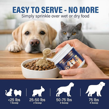Mushroom Powder for Dogs & Cats, 11 Mushroom Complex with Turkey Tail, Lion’s Mane, Chaga, Lipoma for Cats, Partner Guard for Dogs Lumps and Bumps