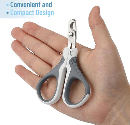 Mr. Pen Cat Nail Trimmer - White & Gray, Cat & Dog Nail Clipper, Kitten & Small Dog Claw Trimmer