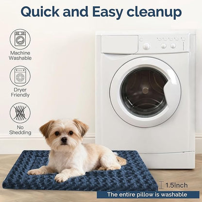 Dog Beds Crate Pad, Dog Bed Mat for Smal Dogs Sleeping, Soft, Durable, Washable & Anti-Slip Crate Pads, Reversible Mat Bed Kennel Mat Cat Bed