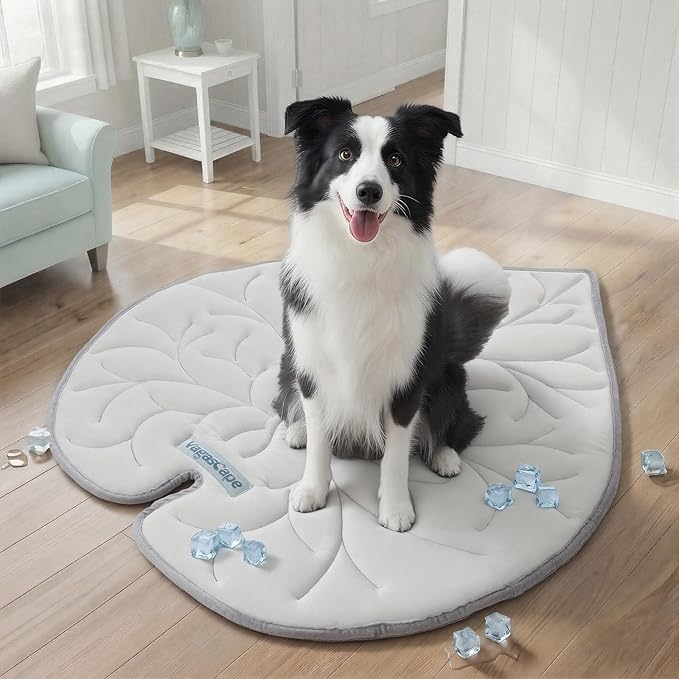 Vagascape Dog Cooling Mat, Washable Pet Cooling Mat, 35" x 33" Thick & Durable Large Cooling Mat for Dogs, Portable Foldable Premium Cooling Pad for Indoor, Outdoor, Travel, Camping, Patio and Beach