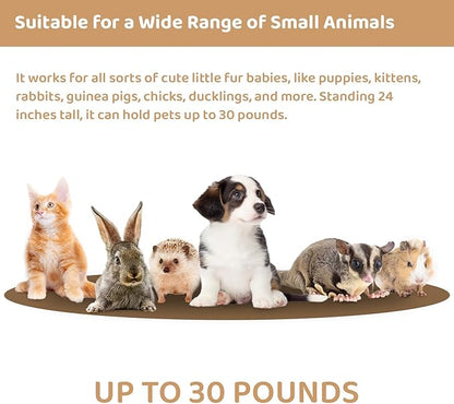 Acrylic Portable Dog Playpen Indoor, Clear Dog Play Pen Indoors Puppy Playpen Indoor Easy Assemble 24” Octagon Guinea Pig Rabbit Bunny Small Animal Pet Playpen, Puppy Play Pen for Indoors