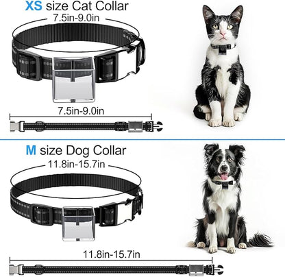 KinetCam Cat Camera Collar,No APP No WiFi Needed Cordless Cat Collar Camera with Video Record, M-Size Collar for Dogs/Big Cats,Pet Collar Camera Outdoor,Camera for Cat Collar(NO SD Card Included)