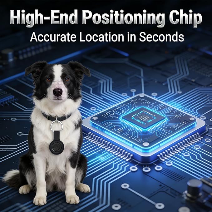 Pet GPS Tracker: A smart Collar with Real-time Location Tracking—no Monthly fees, no SIM Card Required, Real-time Tracking for Small Pets, Compatible with Android and iOS, 356-day Battery Life