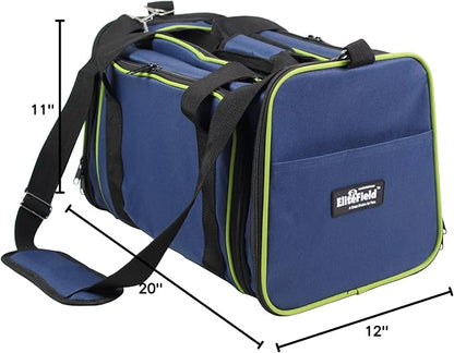 EliteField Expandable Soft Pet Carrier (3 Year Warranty, Airline Approved), Multiple Sizes and Colors Available (20" L x 12" W x 11" H, Navy Blue)