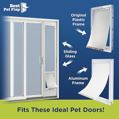 Best Pet Flap XL Replacement Dog Door Flap Compatible with Ideal Pet Products Designer Series DSPRFXL RFXLN - Measures 10.5" x 15" Longer Lasting, Most Energy Efficient, Less Shrinkage, BPA Free