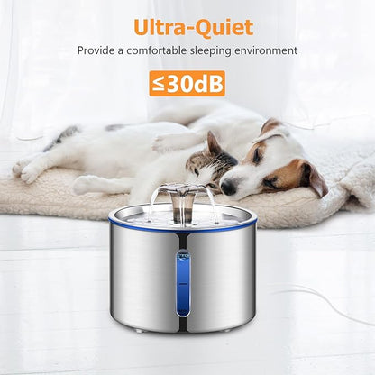 BOORCA Replacement Pump for Cat Water Fountain Dog Water Dispenser Ultra Quiet Long Lifespan Water Pump, LED Lights