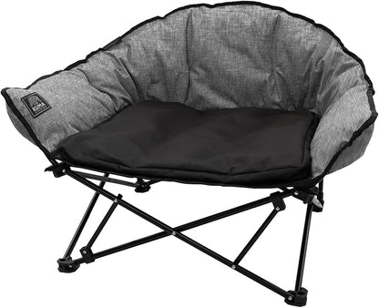 Kuma Outdoor Gear Lazy Bear Dog Bed with Carry Bag, Ultimate Portable Luxury Outdoor Dog Bed for Camping, Glamping & Outdoor Adventures (Heather Grey)