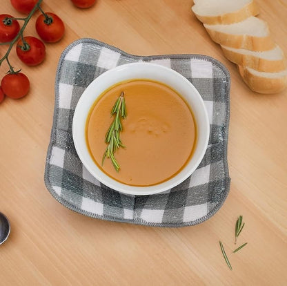Aticca Microwave Bowl Cozy Holders for Hot Food Set of 4 Hot Pads for Bouillon Cups Multipurpose Heat Proof Plate Holder