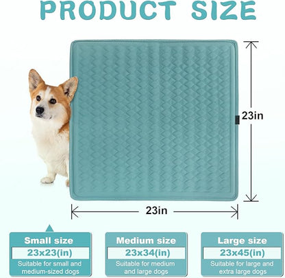 GOLOPET Cat Heating Pad - 18x18 Inch Waterproof Heated Cat Bed with Smart Thermostat Switch and Plush Fabric Cover Blue