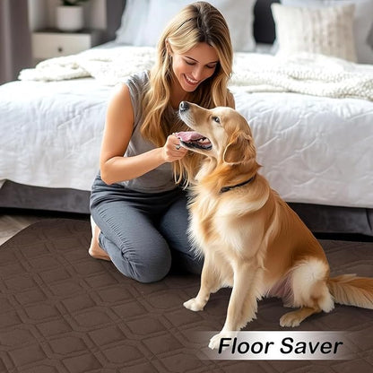 hyha Waterproof Dog Bed Blanket, Soft Pet Blankets, Waterproof Couch Cover for Dogs, Reversible Sofa Covers Washable for Furniture (40x70 Inch, Chocolate/Beige)