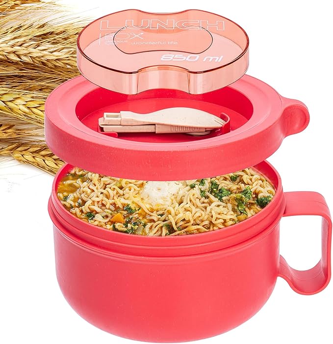 Unbreakable Microwave Soup Mugs with Lids and Handles,Microwave Ramen Bowl with Lid for Soup and Instant Noodles,Oatmeal, Gumbo, Salad,BPA Free