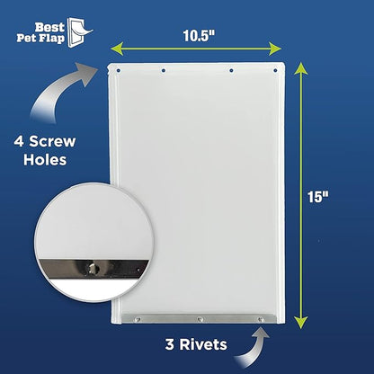 Best Pet Flap XL Replacement Dog Door Flap Compatible with Ideal Pet Products Designer Series DSPRFXL RFXLN - Measures 10.5" x 15" Longer Lasting, Most Energy Efficient, Less Shrinkage, BPA Free