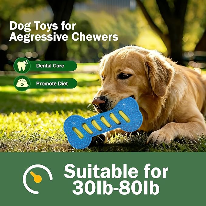 Interactive Dog Chew Sound Toy, Made of TPR Material, is bite-Resistant and Durable. It can be Used for Dog Teeth Cleaning and Training, and is an Ideal Toy for Dogs.（Blue）