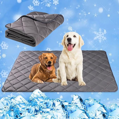 Paw Legend Dog Cool Mat for Dogs & Cats - Cool Tech Fabric, Washable Dog Sleeping Pad for Kennel, Sofa, Floor, Car Seats - Summer Cooling Blanket, Medium