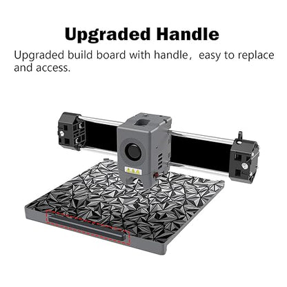 HzdaDeve Build Plate with Handle for Adventurer 5M/5M Pro/AD5X Double Sided Smooth PEO Board Steel Sheet Heated Bed PEI Platform Glue-Free Printing for FLASHFORGE 3D Printer (PEO+Debris)