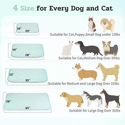 NWK Fluffy Self Warming Cat Mat, Cat Blanket, Thermal Dog Mat, Washable, Non-Slip Bottom for Sofa & Crate & Kennel & Car Seat (Mint Green, Medium (28'' X 19'' X 0.4''))