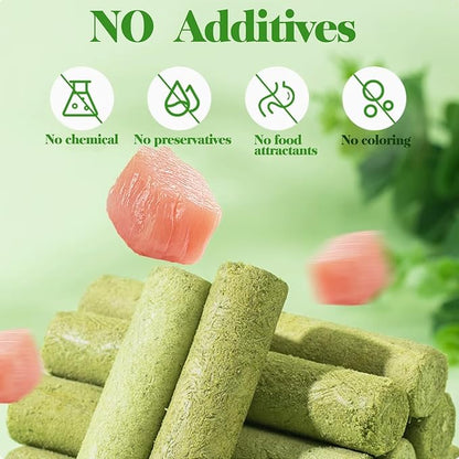 30g Cat Grass Sticks, Freeze Dried Cats Grass Teething Stick, Edible Cat Chew Toy for Teeth Cleaning Dental Health and Hairball Removal