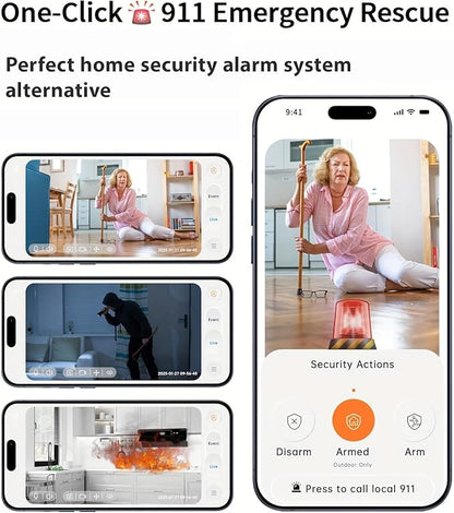 2.4/5GHz Home Cameras Indoor, 2K Security Camera Indoor for Dog/Pet/Nanny/Baby with US Phone App, AI Text Recognition, Smart Search, Color Night Vision,2 Way Talk Mini Cam,Human Detection,4 Packs