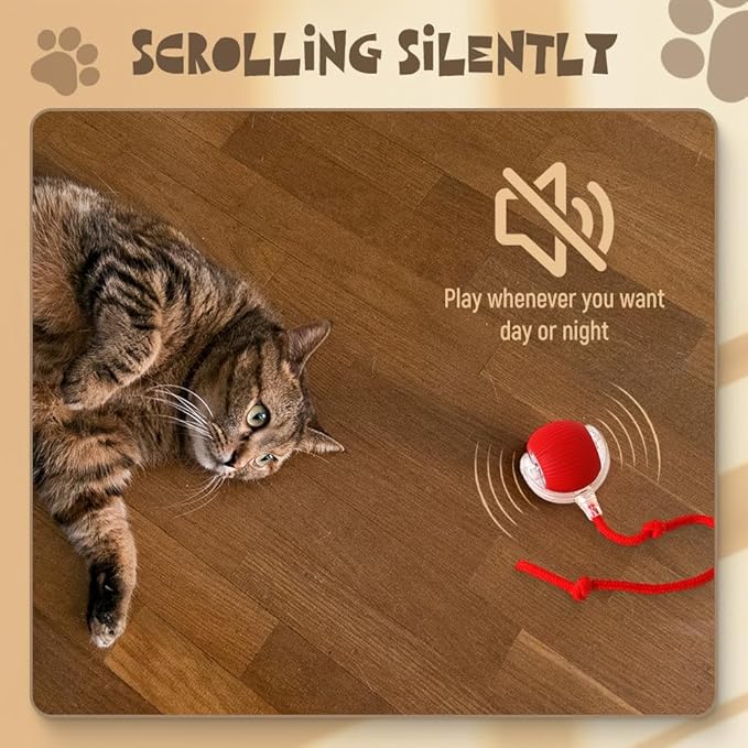 Interactive Cat Toys for Indoor Cats, 2026 New Interactive Pet Toy Ball, Cat Toy Ball for Bored Indoor Cats, Smart Rolling Ball for Dogs & Cats (Blue)