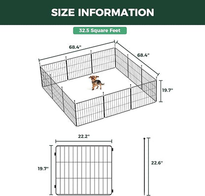 FXW MiniPaws Unleashed Dog Playpen, Expandable & Portable Design for Yard, RV Camping and Indoor Use, for Puppies and Small Dogs, 20-inch 12 Panels