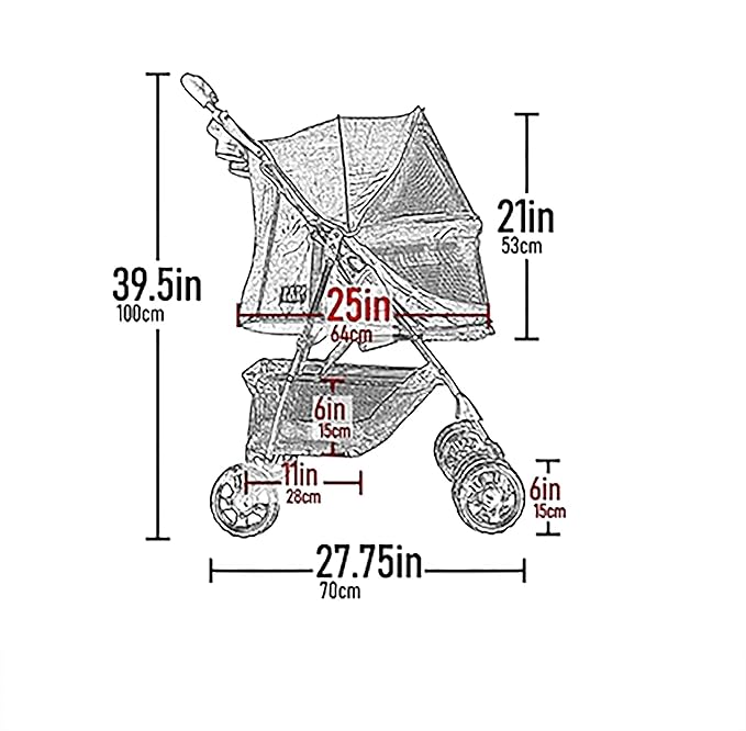 Pet Gear No-Zip Happy Trails Pet Stroller for Cats/Dogs, Zipperless Entry, Easy Fold with Removable Liner, Storage Basket + Cup Holder, Cobalt