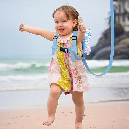 Accmor Toddler Harness Leash, Cute Butterfly Kids Leash + Anti Lost Wrist Link for Outdoor Travel, Adorable Mini Child Walking Harness Wristband Assistant Strap Belt for Baby Boys Girls (Blue)