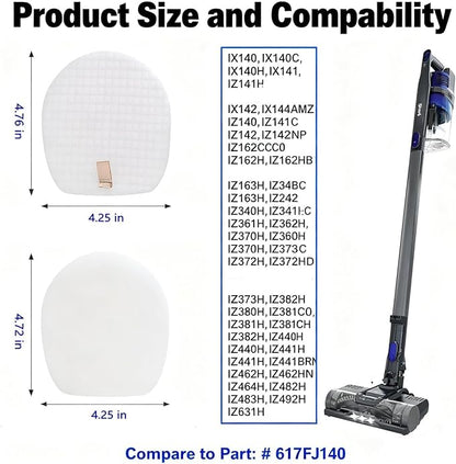 IX141 Vacuum Filters Replacement for Shark IZ362H IZ377H IX140 IX141 IZ140 IZ142 IZ162H IZ163H UZ145 Rocket Pet Pro Cordless Stick Vacuums.Comapre to Part # 617FJ140, 2 Foam & Felt Filters