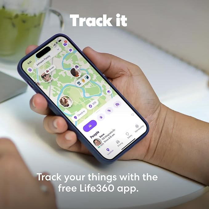 Life360 Tile - Bluetooth Tracker, Keys Finder and Item Locator for Keys, Bags and More. Phone Finder. Both iOS and Android Compatible. 1-Pack (Navy Blaze)